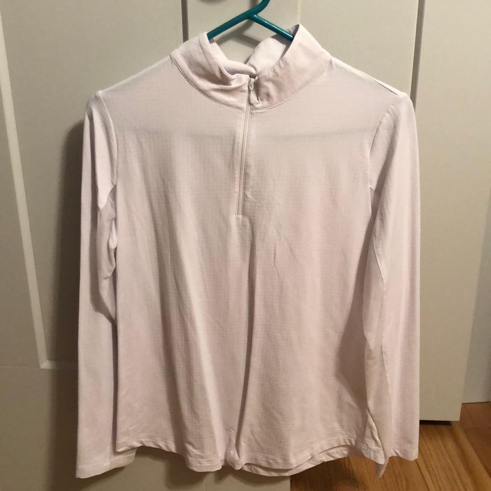 Ladies 1/4 zip Ibkul mock neck shirt
